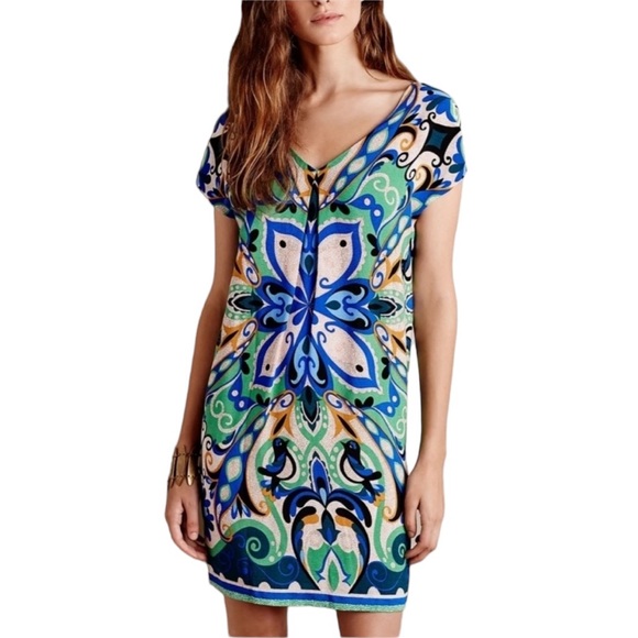 Maeve Dresses & Skirts - MAEVE by Anthropologie Dress Size XS Folk Song Shift Double V-Neck Lined Resort